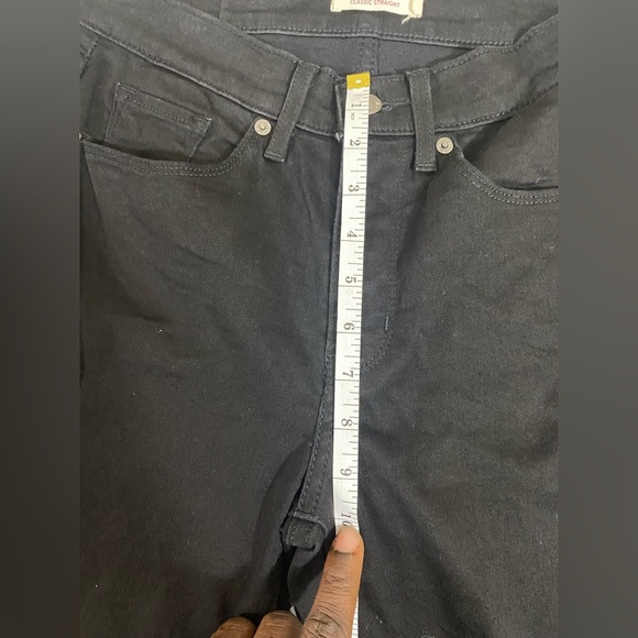 Levis Jeans Womens Size 6 Black Classic Straight Denim  Mid Rise.great condition - Picture 6 of 12